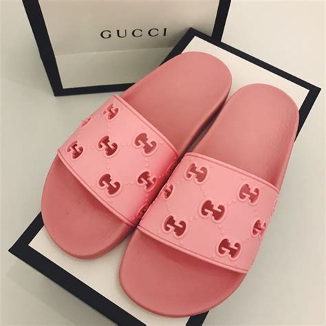 pink gucci slides ebay|Gucci slides pink fluffy.